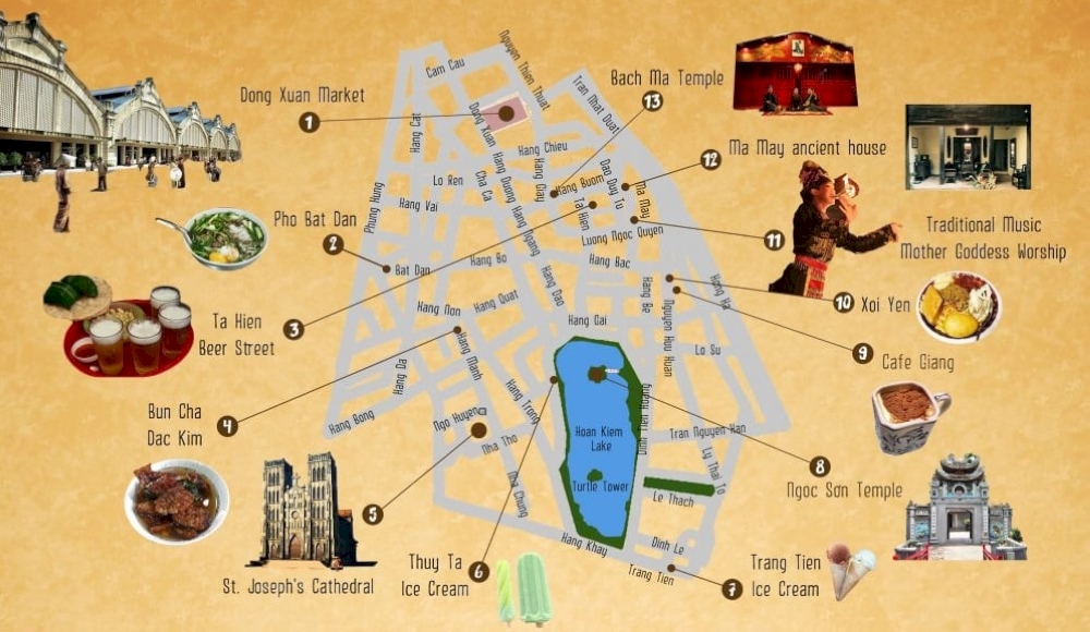 Hanoi Old Quarter Map